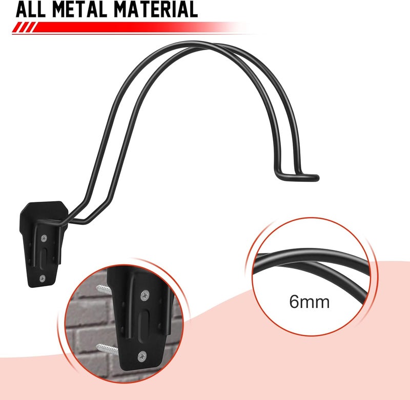 TVKB Motorcycle Helmet Holder Wall Mount Multifunctional Metal Hanger Rack Motorcycle Accessories for Hats Mask Garage 2pack - Image 2